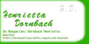 henrietta dornbach business card